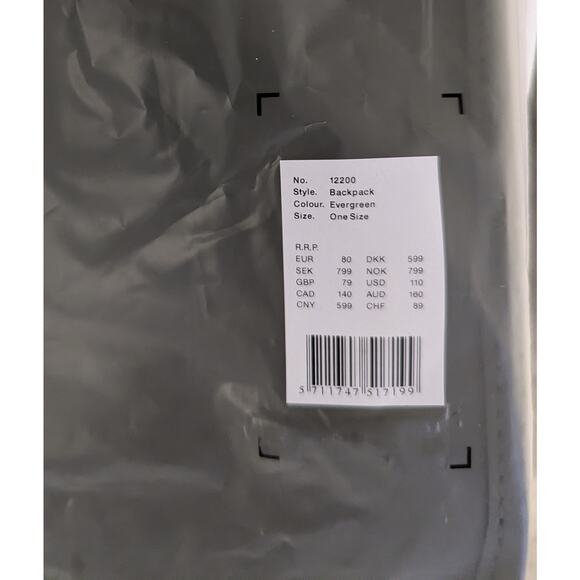 Rains Waterproof Backpack Unisex Evergreen 12200 - Picture 9 of 9